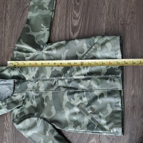 Kids Camo Raincoat with hood and pockets 3T Unisex - Water resistant jacket - Picture 9 of 10